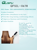 Huile de silicone aminé QIFU pour cheveux, pureté élevée 99%, liquide transparent fonctionnel, viscosité 2000-7000, fourniture directe d'usine