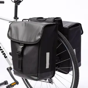 Waterproof Durable Outdoor Travel Riding Saddle Bag Pannier Bag Double Bicycle Bag