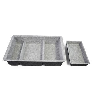 Recycled PET <b>Material</b> Modern Single Tier Square Shape Eco-Friendly Durable Tableware <b>Storage</b> Container for Kitchen Living Room - Product Image 5