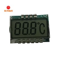 Termometer pengontrol suhu gas geyser desain baru murah, kustom, 7 segmen 3 digit dengan layar LCD