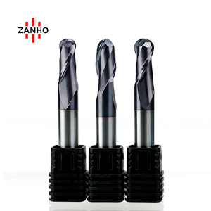 ZANHO KNA750 고성능 초경 엔드밀 4-플루트 2-스틸 스테인리스 스틸 주철 P20 OEM 용 플루트 볼 노즈 - Product Image 4