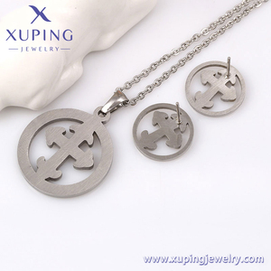 63425 xuping Stainless Steel Jewelry Fashion Elegant Simple Cross <strong>Jewlery</strong> Set - Product Image 2