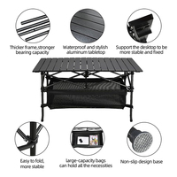 Table pliante d'extérieur KINGGEAR moderne en alliage d'aluminium léger, portable, pour pique-nique, camping, plage et barbecue