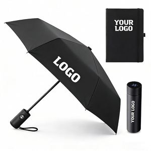 Parapluie coupe-vent manuel et automatique personnalisé avec logo imprimé, cadeaux promotionnels pour entreprises - Product Image 1