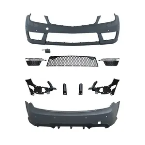 Mercedes Benz C-Class Surround W204 Modified C63 Front And Rear Bumper Side Skirts AMG Rear Lip Exhaust Large Surround Kit