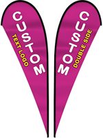 Nouveau produit populaire Polyester bord de route jardin AD publicité personnalisée en plein air personnalisé plage drapeaux de plumes support de bannière personnalisé