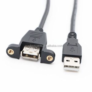 Cavo <span class=keywords><strong>USB</strong></span> 2.0 <span class=keywords><strong>Maschio</strong></span>-<span class=keywords><strong>Femmina</strong></span> per Estensione Dati e Ricarica Rapida 0,25M con Dado M3 - Product Image 1