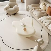 Table basse nuage en bois portable de style nordique moderne, simple, de forme irrégulière, minimaliste pour la maison