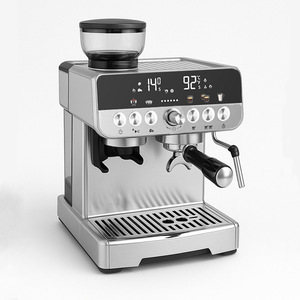 Machine à expresso semi-automatique 15 bars avec moulin à grains intégré, buse vapeur et corps en acier inoxydable - Product Image 1