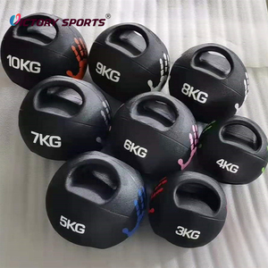 Ballons de musculation en caoutchouc antidérapants multi-tailles avec poignées doubles pour l'entraînement en salle de sport - Product Image 5