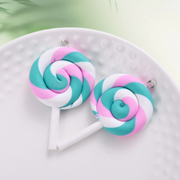 Breloques Oursons Mignons en Pâte Polymère et Résine, Pendentifs Bonbons Colorés Coupe Princesse pour la Fabrication de Bijoux Classiques pour Enfants