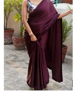 Sari de Seda Étnico de Diseño Premium, Elegante y Tradicional, Tejido con Materiales Reciclados para Bodas y Fiestas, para Mujer - Product Image 1