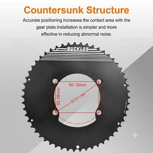 Plateau de pédalier BUCKLOS 110 BCD pour vélo de route, double pignon <span class=keywords><strong>11</strong></span>/12 vitesses, pour Shimano R7000 <span class=keywords><strong>R8000</strong></span> R9100, pièces de cyclisme - Product Image 5