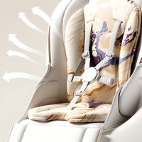 Chaise haute électrique convertible et pliable pour bébé, best-seller, avec coussin amovible, base antidérapante, hauteur réglable, capacité de charge de 33 lb