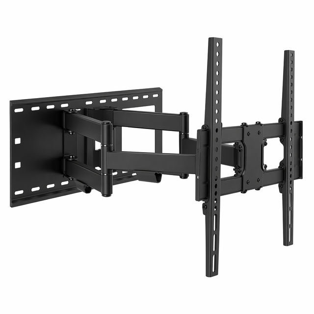 Heavy Duty Full Motion Cantilever TV Wall Mount for 55-80 Inch LED LCD OLED TVs, 65kg Load Dual Articulating Arms,TV CARTS