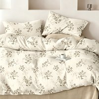 Parure de lit florale en microfibre douce avec housse de couette et taies d'oreiller assorties – Textile imprimé pour hôtels et foyers – Vente en gros de linge de lit