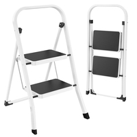Échelle pliante portable moderne en fer à 2/3/4 marches, multi-usages, robuste, cuisine, maison, escabeau antidérapant avec poignée en caoutchouc