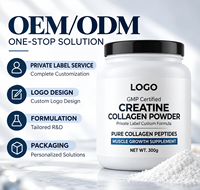 Poudre de créatine et de peptides de collagène certifiée GMP, formule personnalisée, vente en gros, pure, antioxydante, pour la croissance musculaire des adultes