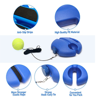 Entraîneur de tennis portable personnalisé, équipement d'entraînement à la frappe de balle de rebond pour l'auto-apprentissage, équipement d'entraînement en plastique