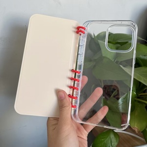 Venta al por mayor personalizado en blanco transparente suave TPU impreso teléfono celular funda libro para iPhone 16 15 14 <span class=keywords><strong>13</strong></span> 12 <span class=keywords><strong>Pro</strong></span> Max funda de libro transparente - Product Image 1