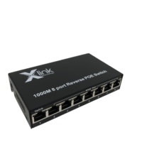 RTXMC Conmutador Fast Ethernet de 8 puertos Conmutador Poe inverso 8 puertos 100Mbps Puerto 24V-48V Poe In Poe Out Rpoe Switch