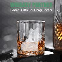 YDS Corgi Dog Silicone Fun Formes 3D Moule à glaçons Plateau à glaçons avec entonnoir pour cocktails, bourbon, brandy, cadeaux de whisky