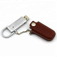 Flash Drive USB 3.0 Berkualitas Baik dengan Garansi 2 Tahun, Dilengkapi Gantungan Kunci, Mendukung Logo Custom, 8gb 16gb 32gb, USB Stick Kulit