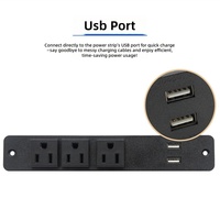 Multiprise de bureau standard US avec prises intégrées, idéale pour table de chevet, canapé, mobilier de bureau, multiprise USB avec protection contre les fuites