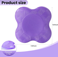 Tapis de genouillère en mousse souple PU écologique pour Pilates 20*20*2cm, coussin portable pour les genoux et les coudes pour le yoga et l'exercice
