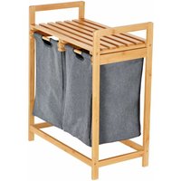 Panier à linge rectangulaire en bambou en gros, panier à linge écologique en tissu à extraction