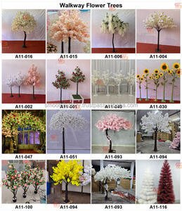 Árbol de Flores Artificiales de Cerezo Blanco Personalizable LEDA, Centro de Mesa para Bodas y Eventos - Product Image 4