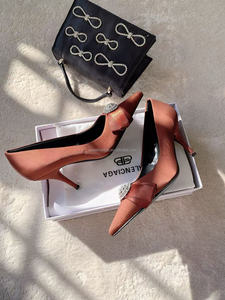 Escarpins Premium Avenue Palazzo à bout pointu de 90 mm, avec strass et nœud, nouvelle arrivée début du printemps - Product Image 4