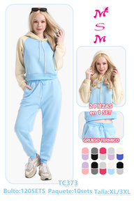 Tuta Casual da Donna con Cappuccio, Lunghezza Intera, Color Block, 100% Cotone, Vestibilità Ampia con Tasche Laterali, Abbigliamento Primaverile - Product Image 3