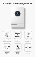 Kit de panneaux solaires 7,2 kW avec onduleur, batterie et panneaux solaires pour maison