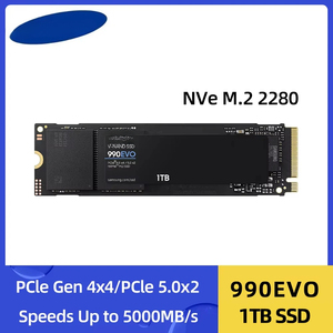 Para SAMSUNG SSD 990 EVO 1TB Disco de estado sólido interno PCIe Gen 4,0x4 M.<span class=keywords><strong>2</strong></span> 2280 TLC Disco duro SSD para escritorio Hasta 5000 MB/s - Product Image 3