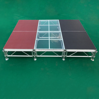 Plate-forme de scène portable en aluminium avec escalier