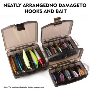 Boîte à leurres de pêche SNEDA en plastique rigide avec séparateurs réglables pour leurres minnow, crankbaits, pencil poppers, <span class=keywords><strong>VIBs</strong></span> - Product Image 3