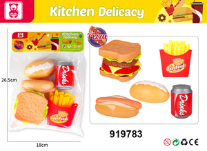 Jouets en plastique pour hamburgers, modèle <span class=keywords><strong>de</strong></span> restauration rapide, ensemble <span class=keywords><strong>de</strong></span> cuisine, <span class=keywords><strong>jeux</strong></span> pour enfants - Product Image 5