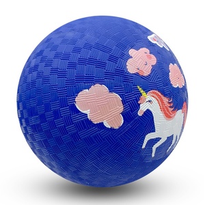 OEM logo blu di Gomma che rimbalza parco giochi palla set eco-friendly dodgeball 7 pollici kickball per i bambini toddles - Product Image 3