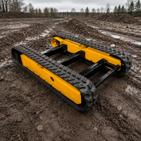 Châssis à chenilles en caoutchouc OEM pour excavatrice, chargeuse, foreuse, engins de construction en zone humide