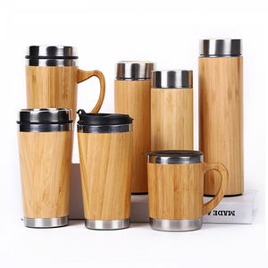 ไม้ไผ่เส้นใยกาแฟถ้วยกาแฟสแตนเลสขวดน้ำ - Product Image 5