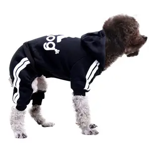 Ropa de XS-XXL para perros, mono cálido, pijama para cachorros y gatos, abrigo grueso con capucha para perros, Chihuahua, Yorkie y Pug
