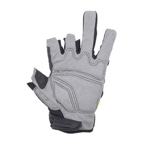 Guantes de Trabajo Mecánicos de Protección para Exteriores Duraderos con Palma Sintética con Logotipo Personalizado PRI de 3 Dedos sin Dedos con Parche Acolchado de Espuma - Product Image 4