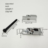 6 Pieces Set Electric Guitar Double Tremolo Bridge Under String Bar Vibrato System Tension Plate String Guide Pegs Zinc Alloy