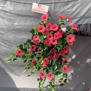 Flor colgante de <span class=keywords><strong>trompeta</strong></span> de petunia púrpura, flor artificial de seda Morning <span class=keywords><strong>Glory</strong></span> para fines decorativos - Product Image 3