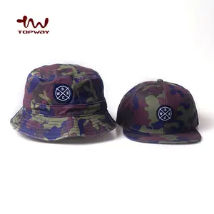 커스텀 유니섹스 야외 스포츠 모자 Camo Snapback 모자 양동이 모자