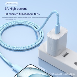 Cable de Carga Rápida Tipo-C a Tipo-C, Trenzado de Nailon, PD 60W, Cable de Datos para Teléfonos Inteligentes, Cobre Puro - Product Image 5