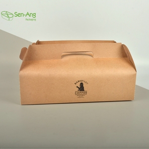Senang02 Caja <span class=keywords><strong>de</strong></span> Cartón Personalizada Tipo Gable con Asa para Donas y Pasteles, Empaque para Alimentos y Repostería - Product Image 3