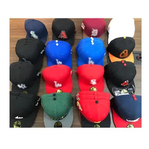 Topi Baseball 6 Panel bordir Logo kualitas terbaik keluaran baru topi Fitted orisinil topi Futbol Amerika topi Hip Hop