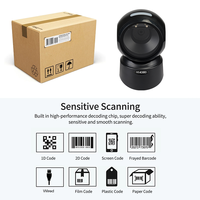 Lecteur de codes à barres de bureau mains libres 1D 2D USB Lecteur de codes QR Plug & Play 1800 scans/seconde pour librairie de magasin de détail